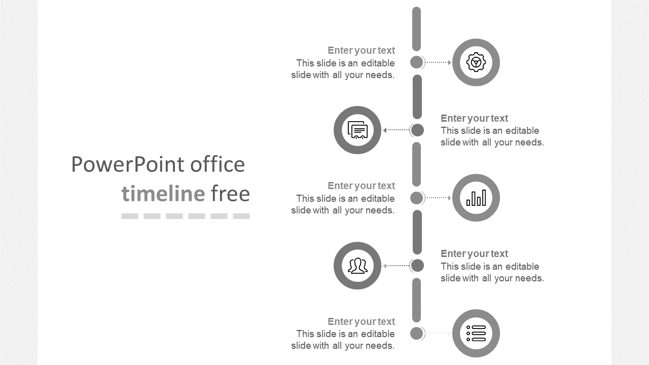 powerpoint office timeline free-grey
